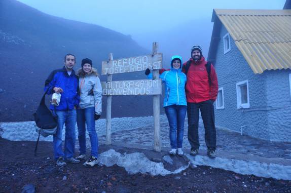No refúgio do vulcão Cotopaxi, a mais de 4.800 metros de altitude, no Equador